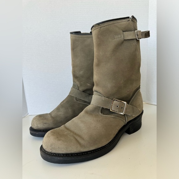 Vintage Nana Works Sonora Double H Leather Biker Moto Boots Men’s Size 9 - Picture 6 of 14